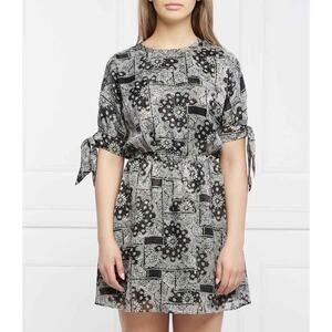 The Kooples Paris Black Bandana Paisley Print Mini Dress EU 1 US 4 Small